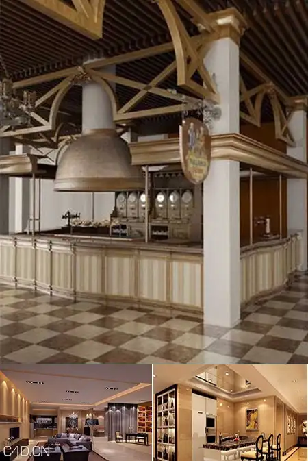 餐厅3D模型合集 Kitchen Collection - C4D之家 - 3bf3a6ea92d6907f77e0449867c405df.jpg
