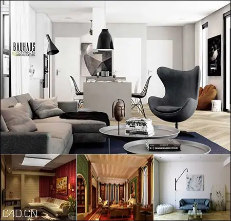 客厅3D模型合集 Living Room Collection - C4D之家 - ce6a9bc22feed47fd6276ee2fdb9d55c.jpg