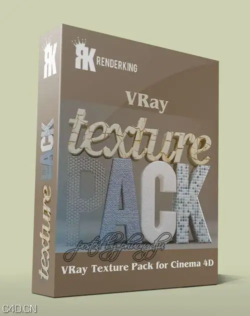 C4D纹理贴图VRay版 RenderKing VRay Texture Pack for Cinema 4D - C4D之家 - kzx0cKf.jpg