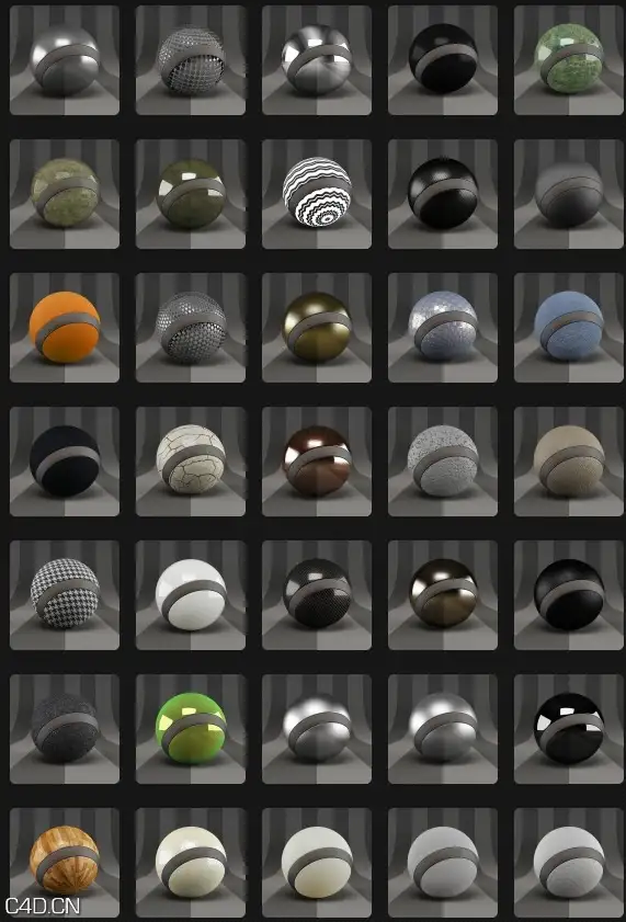 C4D纹理贴图VRay版 RenderKing VRay Texture Pack for Cinema 4D