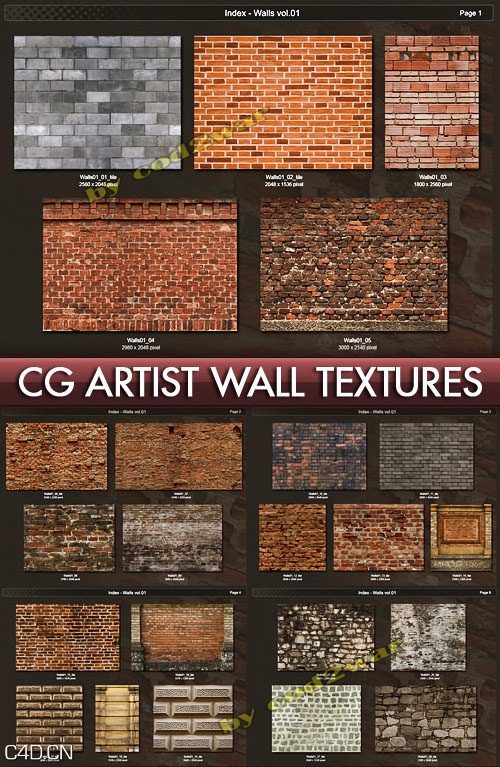 瓷砖/墙面纹理 Tiled Wall Textures - C4D之家 - 67061a3987e5bc2548d2816331bc9f27.jpg