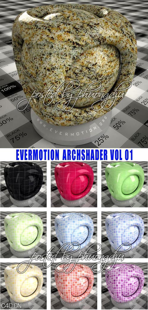 V-RAY 专业材质库V1 Evermotion Archshaders