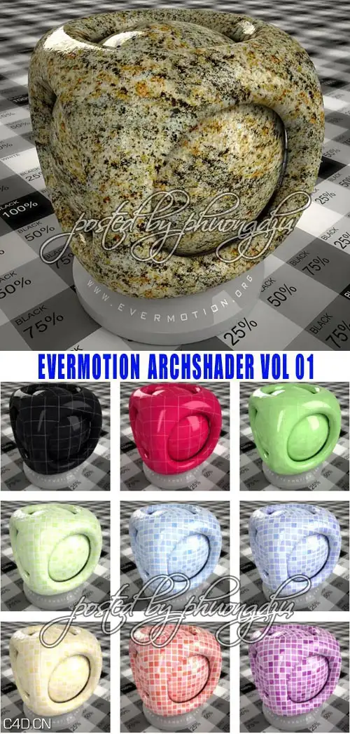 V-RAY 专业材质库V1 Evermotion Archshaders - C4D之家 - y4ZljUA.jpg
