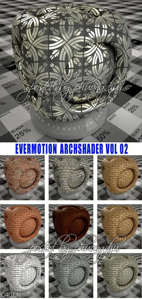 V-RAY 专业材质库V2 Evermotion Archshaders