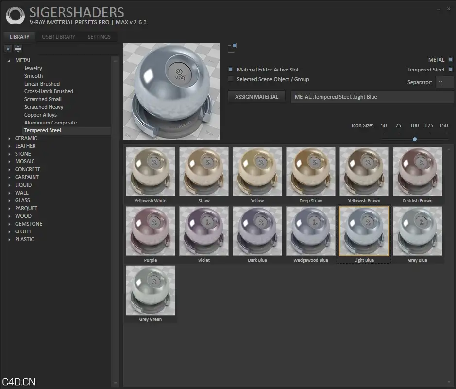 VRAY FOR 3DMAX材质库 SIGERSHADERS V-Ray Material Presets Pro 2.6.3 for 3ds Max - C4D之家 - 0028c876.jpeg