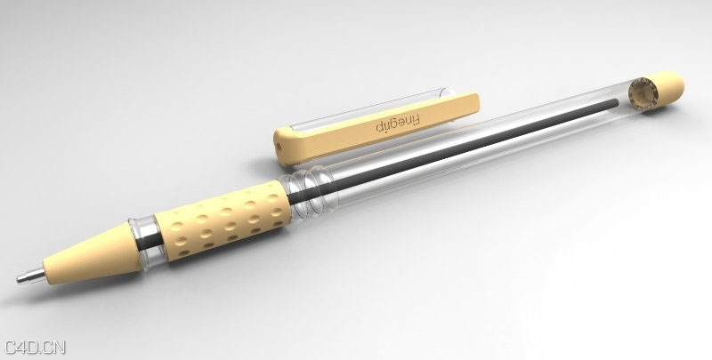 中性笔3D模型 - C4D之家 - 2-130P5214QU91.jpg