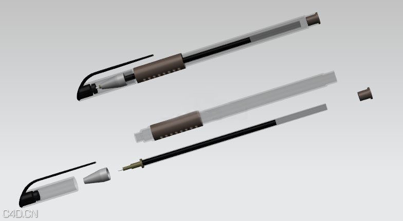 中性笔3D模型 pen 3d model