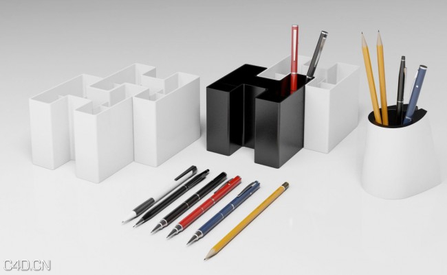 圆珠笔、铅笔3D模型 HAN – Pen Holders – Office accessories