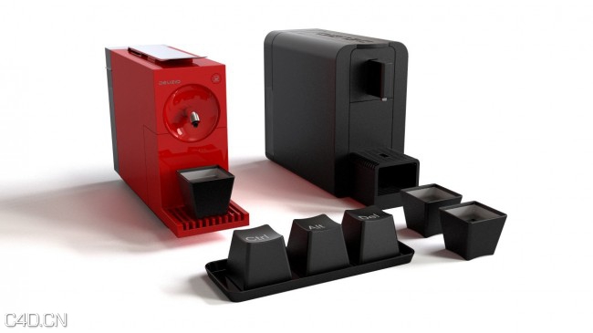 咖啡机3D模型 Delizio coffee machine - C4D之家 - Delizio_01-650x365.jpg