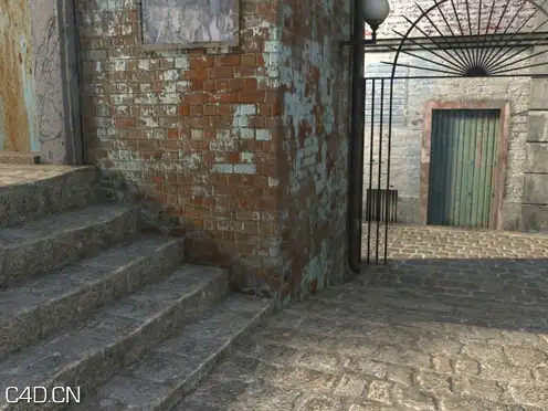 建筑材质——砖墙纹理 3D Total: Textures V2:R2 – Aged & Stressed - C4D之家 - sam3plescene01.jpg