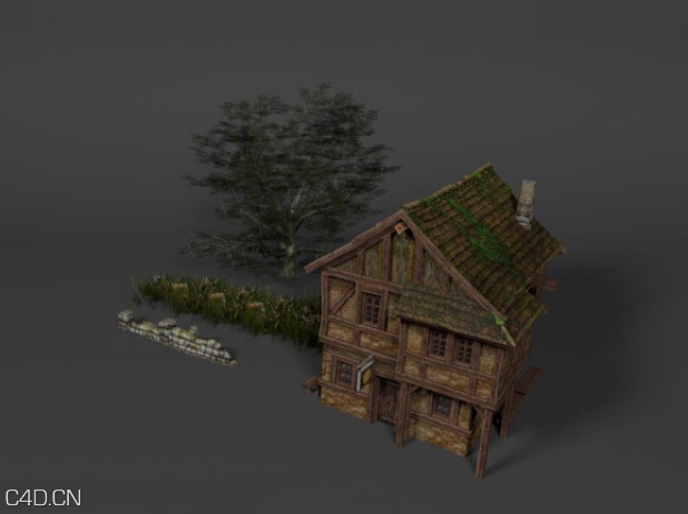 古建房屋C4D模型 Medieval House 3d model - C4D之家 - cinema4d_-2014-09-03-1.43.17.jpg