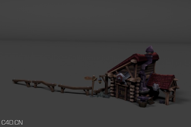 动漫建筑模型-古建房屋C4D模型 Medieval Road House 3d model - C4D之家 - cinema4d_ 2014-09-03 2.09.48.jpg
