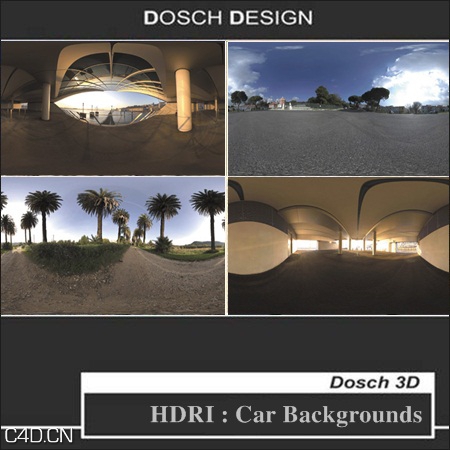 高清HDRI素材合集 DOSCH DESIGN HDRI Car Backgrounds