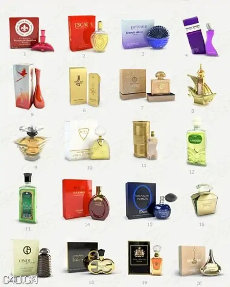 化妆品-香水套装模型合集 3DDD PERFUME C0LLETION - C4D之家 - 0e4753fe9b89e08e3fac8de415f93ca8.jpg