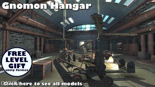 机械库/工业厂房3D模型库 Gnomon Hangar model pack - C4D之家 - gnomon_hangar_banner.jpg