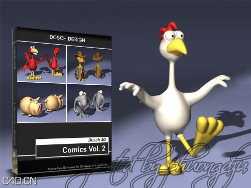 卡通动物3D模型 Dosch 3D – Comics V0l.02 - C4D之家 - 1b41250ce599a848c165484e7799874a.jpg