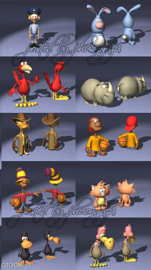 卡通动物3D模型 Dosch 3D – Comics V0l.02 - C4D之家 - 7ed63a7d6219b2dc70f250735835a718.jpg