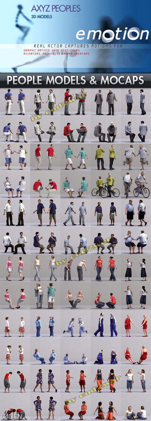 各种动作的人物模型 AXYZ People 3D Models & MoCap Libraries - C4D之家 - 8e0fab3e5e4c16a814f338d667719e1a.jpg