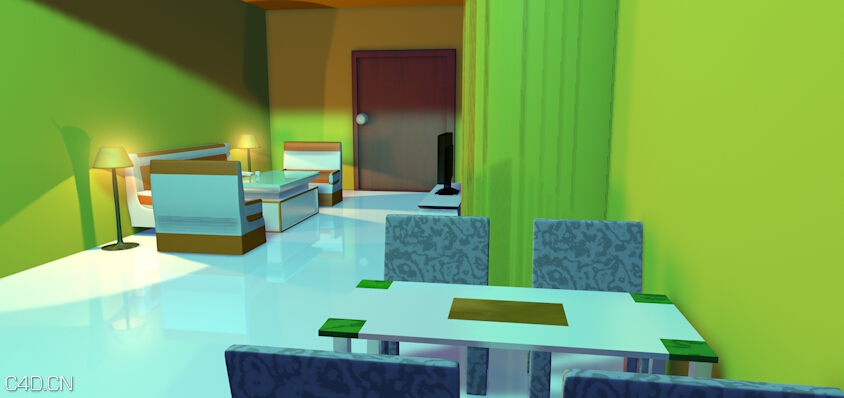 C4D室内模型