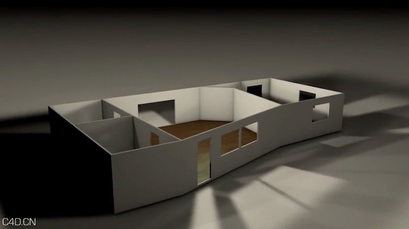 Cinema 4D R16新教程 House Builder tool创建的三维结构或建筑真实光线