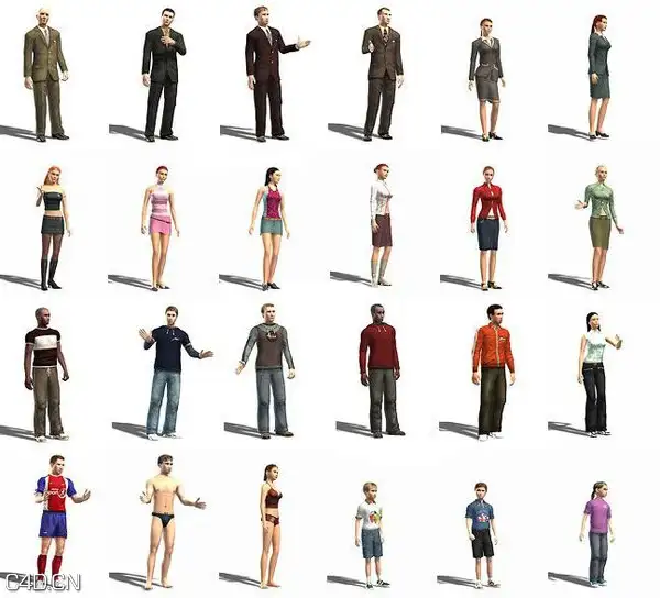 3DVD人物角色库3D模型 Rocketbox libraries Complete Characters 3DVD