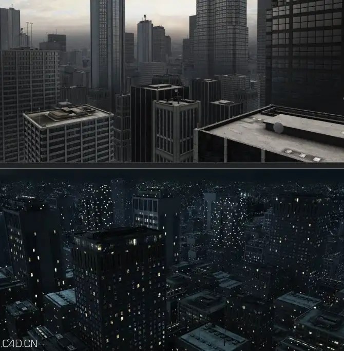 大都市白天与黑夜3D模型 Metropolitan Pack – 3D City & SkyCraper - C4D之家 - cinema4d_ 2014-09-06 16.39.11.jpg