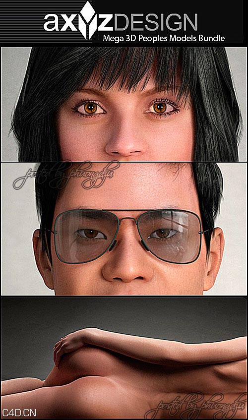 大型3D人物模型合集 AXYZ Design – Mega 3D Peoples Models Bundle - C4D之家 - gLNEUlA.jpg