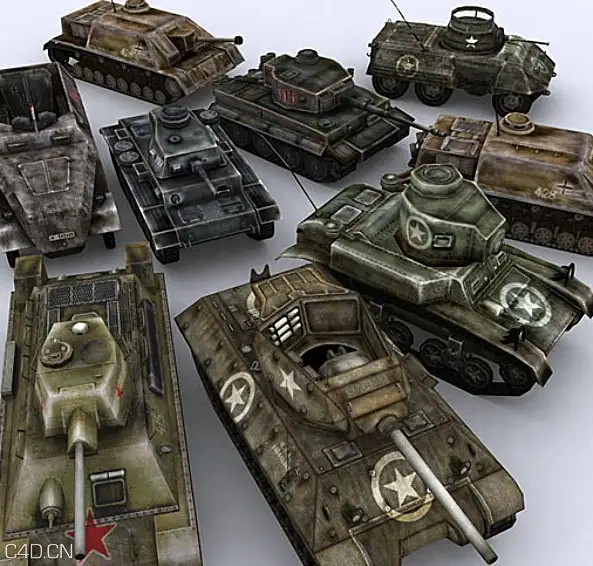 二战坦克3D模型 WW2 Tanks 3D models