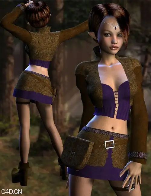 《精灵的冒险》Poser模型 Elven Adventure