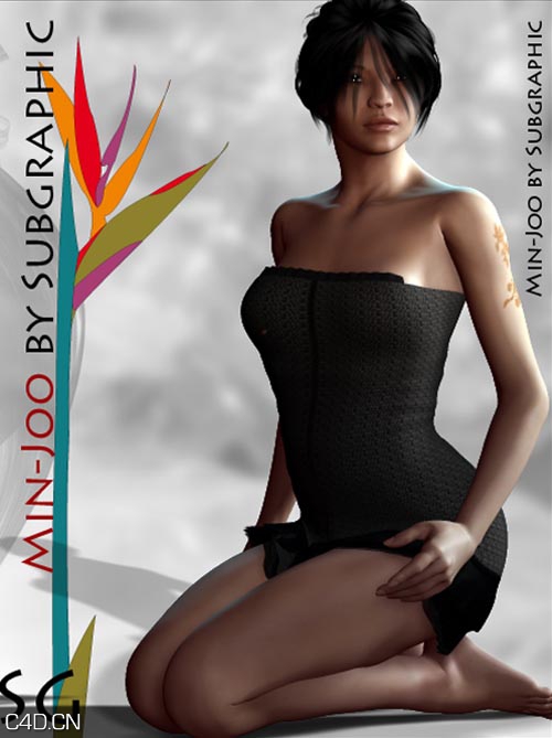 性感短裤女人poser模型 Renderosity Daz/Poser – Min-Joo