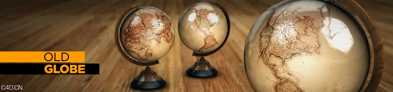 旅行3D模型 The Pixel Lab – Travel Pack - C4D之家 - The-Pixel-Lab-C4D-Model-Cinema-4D-Old-Globe.jpg
