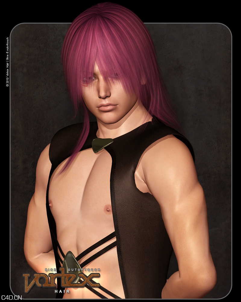 青少年poser模型Vortex Hair & Vortex Outfit for M4/H4