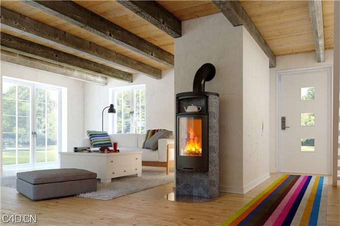 壁炉3D模型合集 Pickup3D Vol.01 Fireplaces - C4D之家 - scene1.jpg