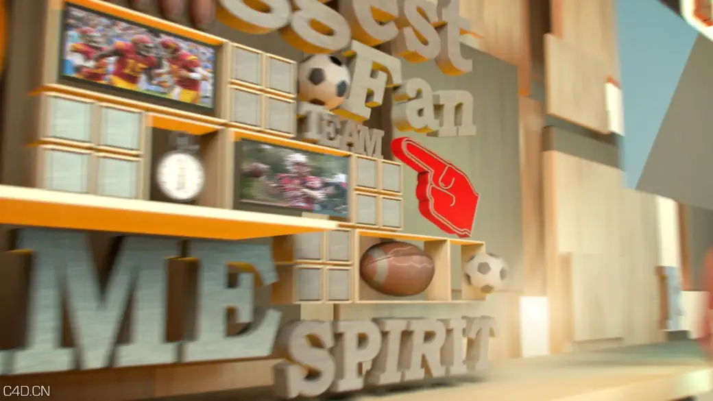 C4D制作体育节目开场Using MoGraph Effectors to Create a Sports Opener in C4D