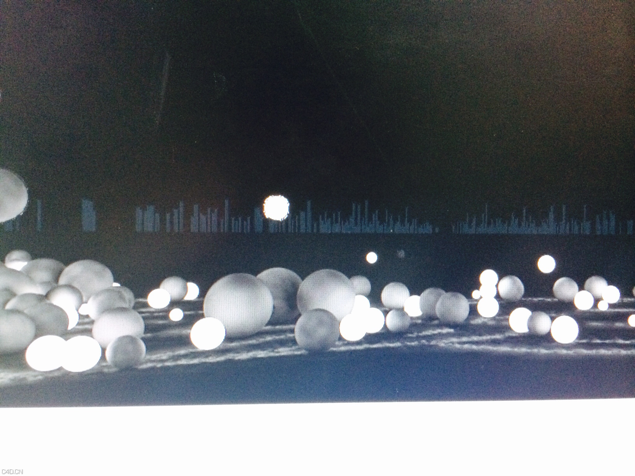 求助，为什么我渲染的序列，地面上有光的残影，一条一条的？