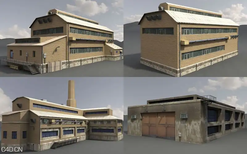 企业厂区厂房3D模型合集 Dexsoft: Industrial 2. model pack - C4D之家 - industrial2-1.jpg