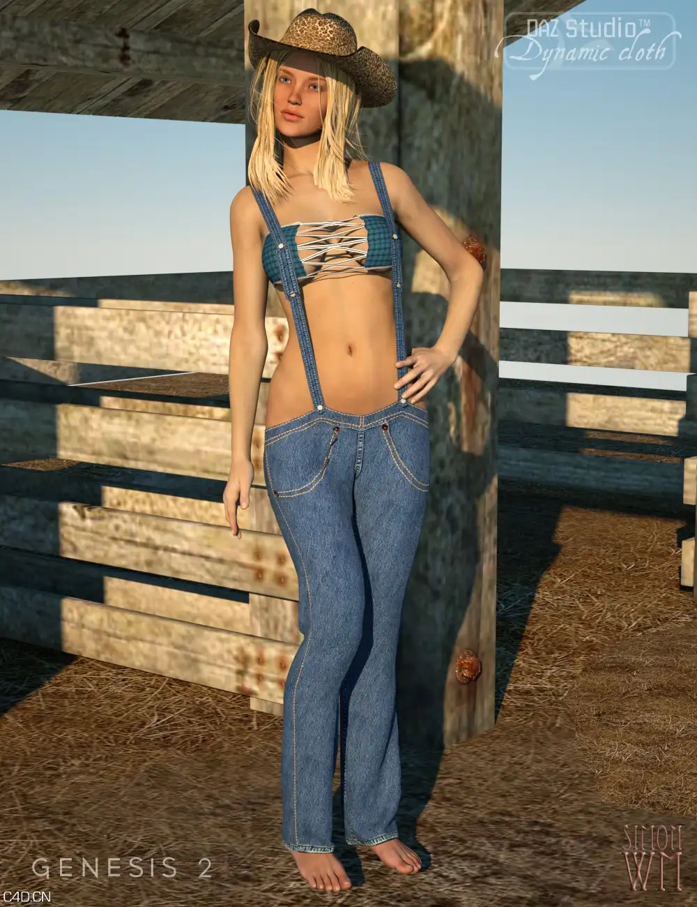 牛仔女人poser模型 Daz3D Dynamic Classics for V6 and V5 Supermodel