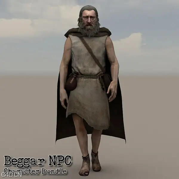 乞丐NPC模型 DEXSOFT-GAMES: Beggar NPC Character Bundle by Sebastian Barz - C4D之家 - beggar_banner.jpg