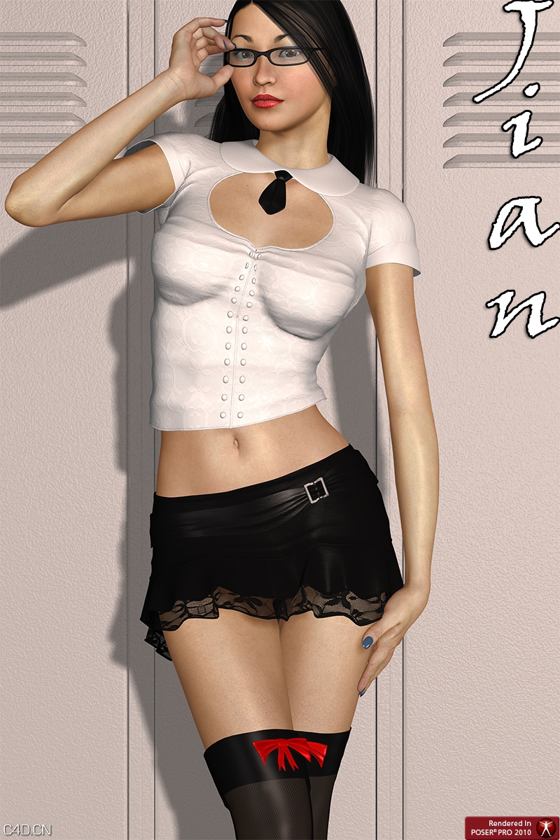 性感的黑丝女性poser模型 Renderosity Jian