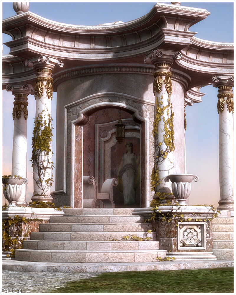 罗马建筑poser模型 Renderosity Palladio – Roman Props & Scene