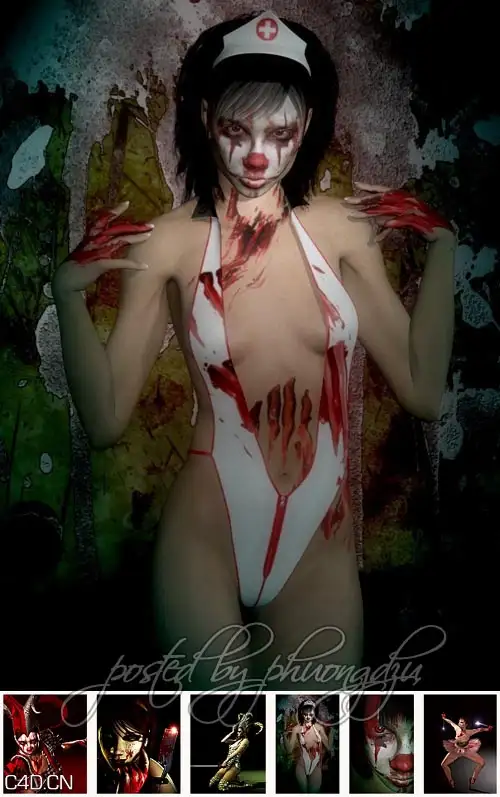 吸血鬼妆扮女性poser模型 RuntimeDNA poser Bloodwyn