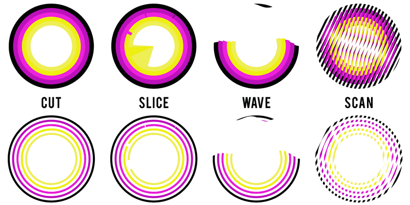 AE圆圈MG动画脚本 Circles OtherCubed - C4D之家 - Circle-Cut-Examples.gif