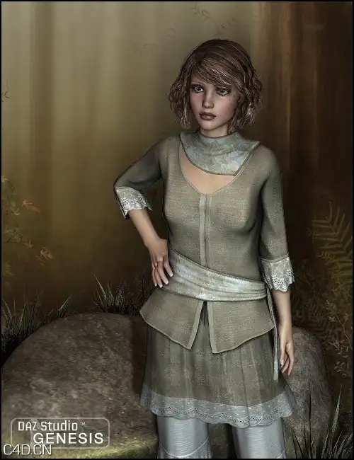 欧洲女性poser模型 Renderosity Cozy for Day Dreamer