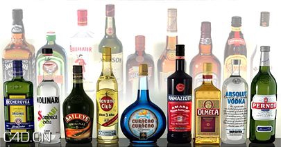 酒瓶3D模型合集 HQ Details – Vol.1 Alcohol - C4D之家 - 2877050_4.jpg