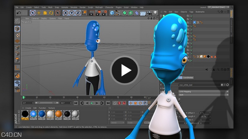 C4D卡通人物角色建模 Digital Tutors – Creating Cartoon Characters in CINEMA 4D - C4D之家 - cinema4d_ 2014-09-17 1.08.15.jpg