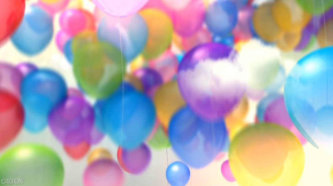 C4D实例教程《腾讯视频》气球篇制作（无声版）