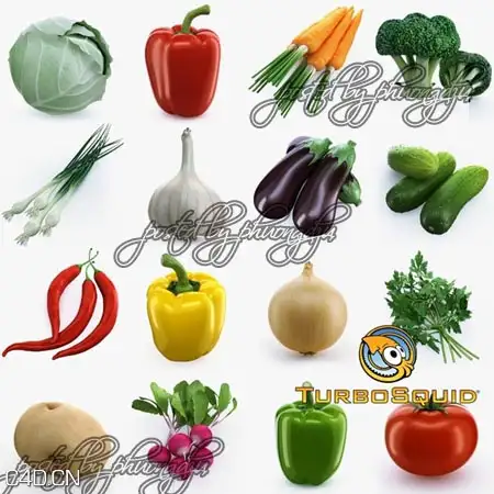 蔬菜3D模型大合集 TurboSquid – Collection of Vegetables