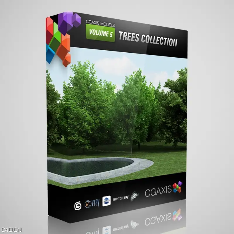 树木3D模型合集 CGAxis Models Volume 5: Trees - C4D之家 - box_vol5_800.jpg