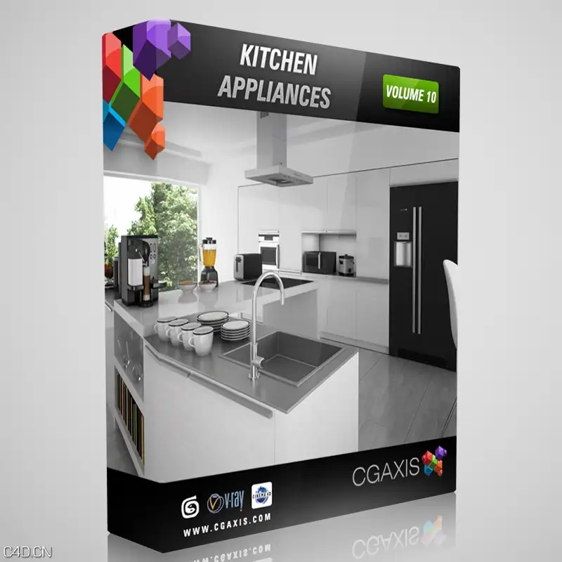厨房用具3D模型 CGAxis Models Volume 10: Kitchen Appliances - C4D之家 - box_vol10_800.jpg