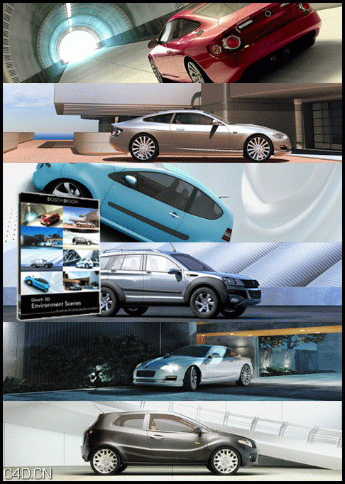 概念汽车完整场景3D模型合辑 Dosch Design – Environment Scenes